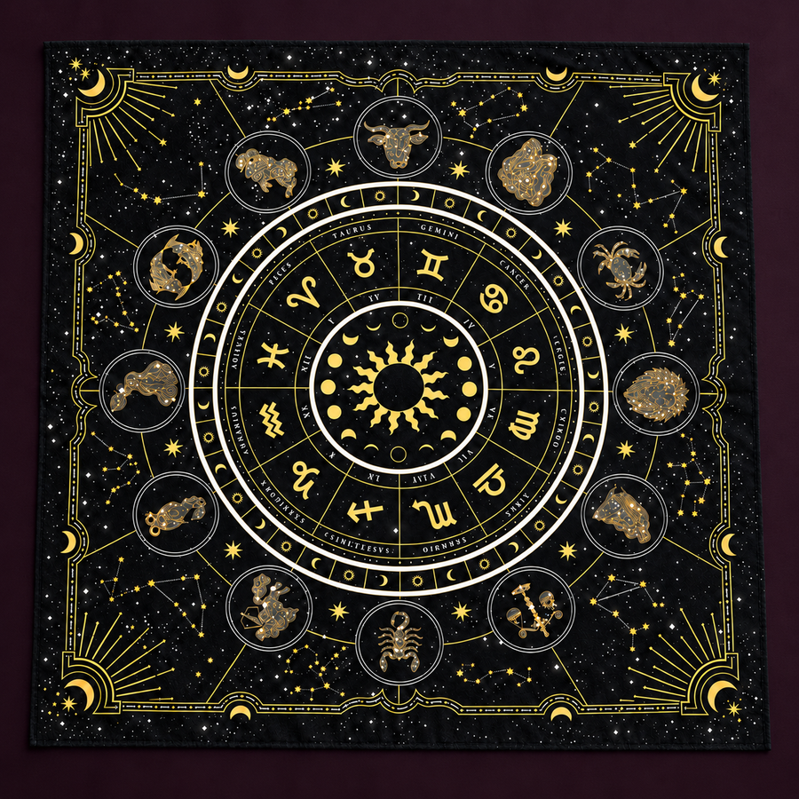 Sun and Zodiac Tarot Cloth – Energy Collector