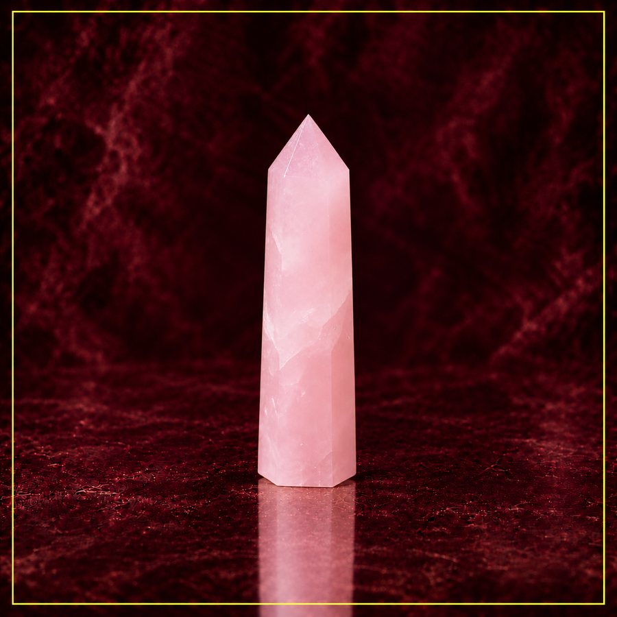 Rose Quartz Crystal Tower — Love and Energy Amplification