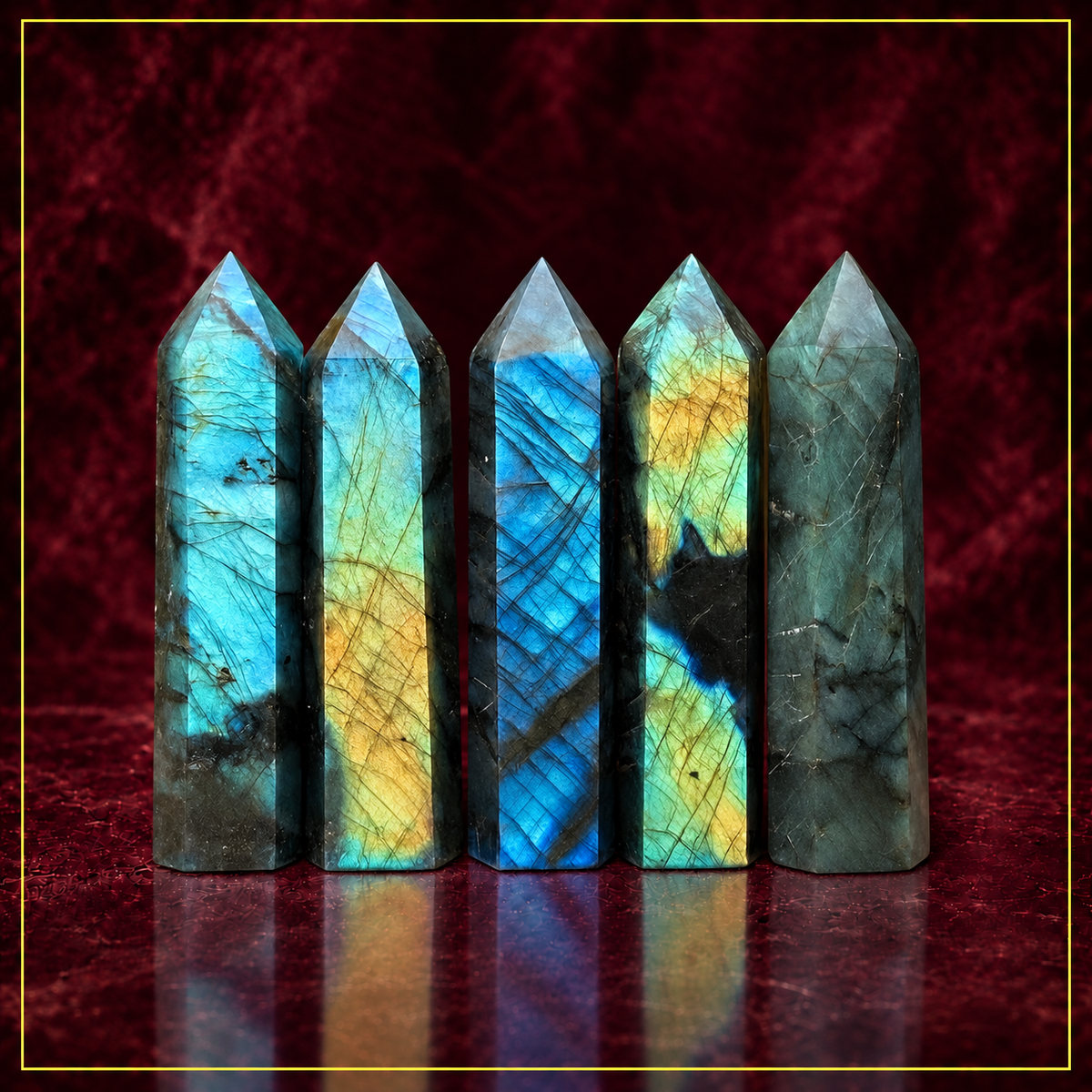 Labradorite Crystal Tower — Transformation and Energy Amplification