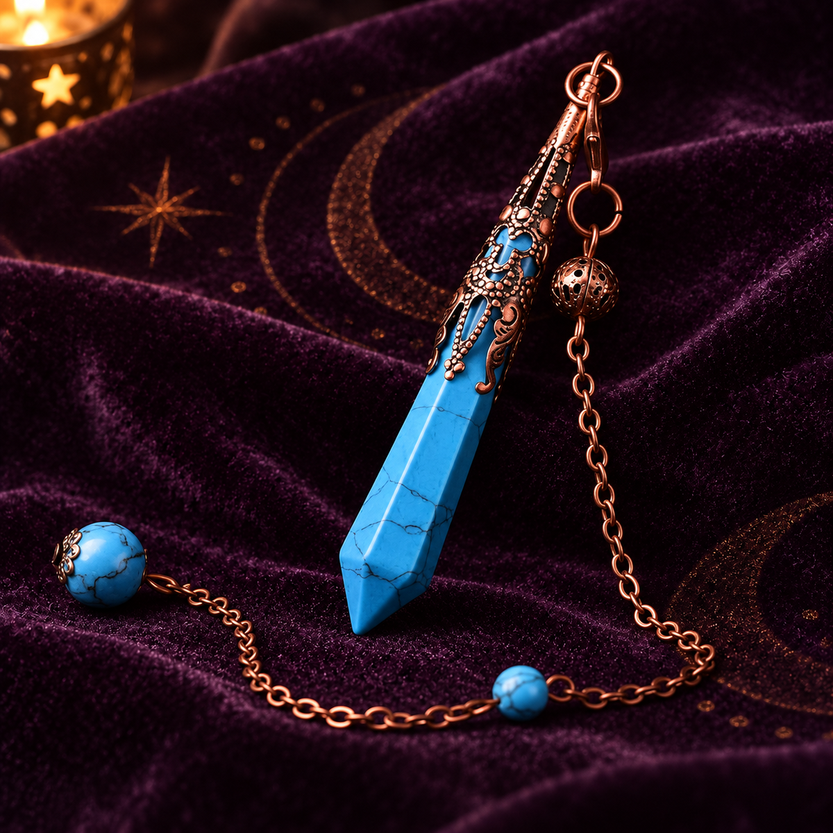 Natural Crystal Pendulum — Energy Sensing and Intuition Tool