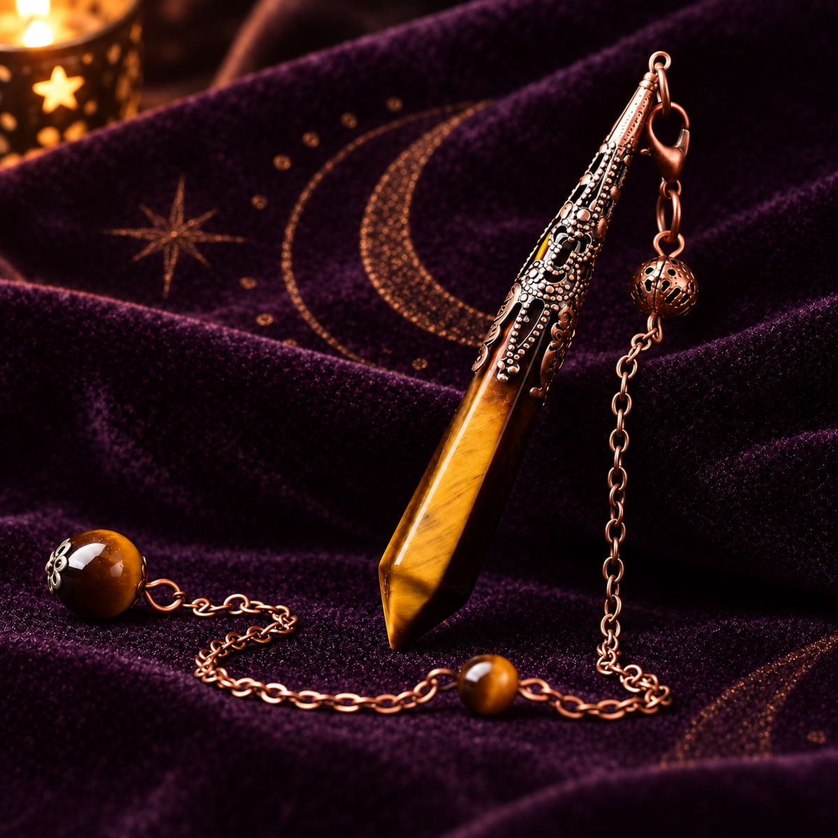 Natural Crystal Pendulum — Energy Sensing and Intuition Tool