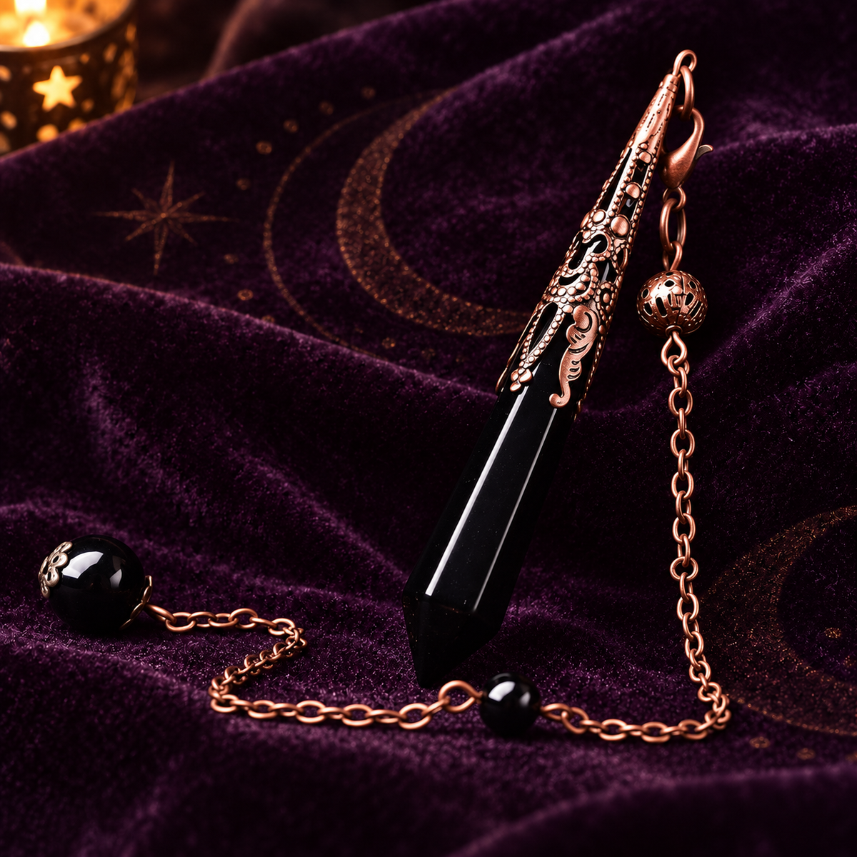Natural Crystal Pendulum — Energy Sensing and Intuition Tool