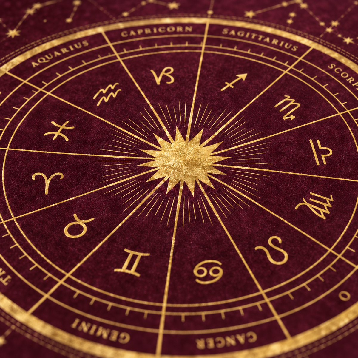 Celestial Zodiac Wheel Tarot Cloth – Energy Collector