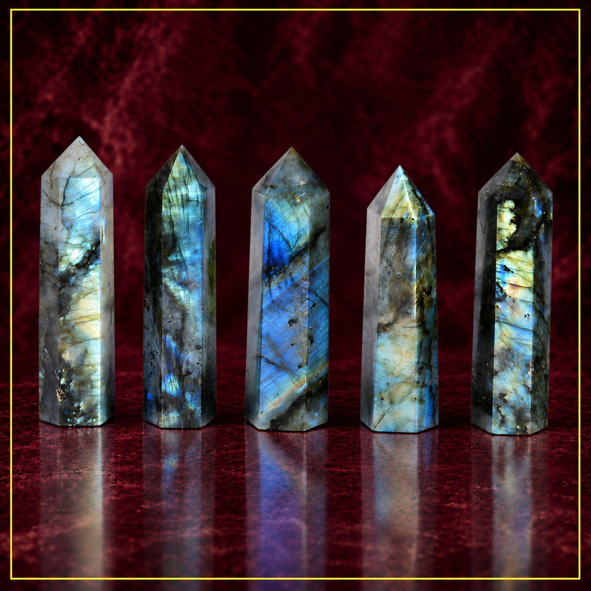 Labradorite Crystal Tower — Transformation and Energy Amplification