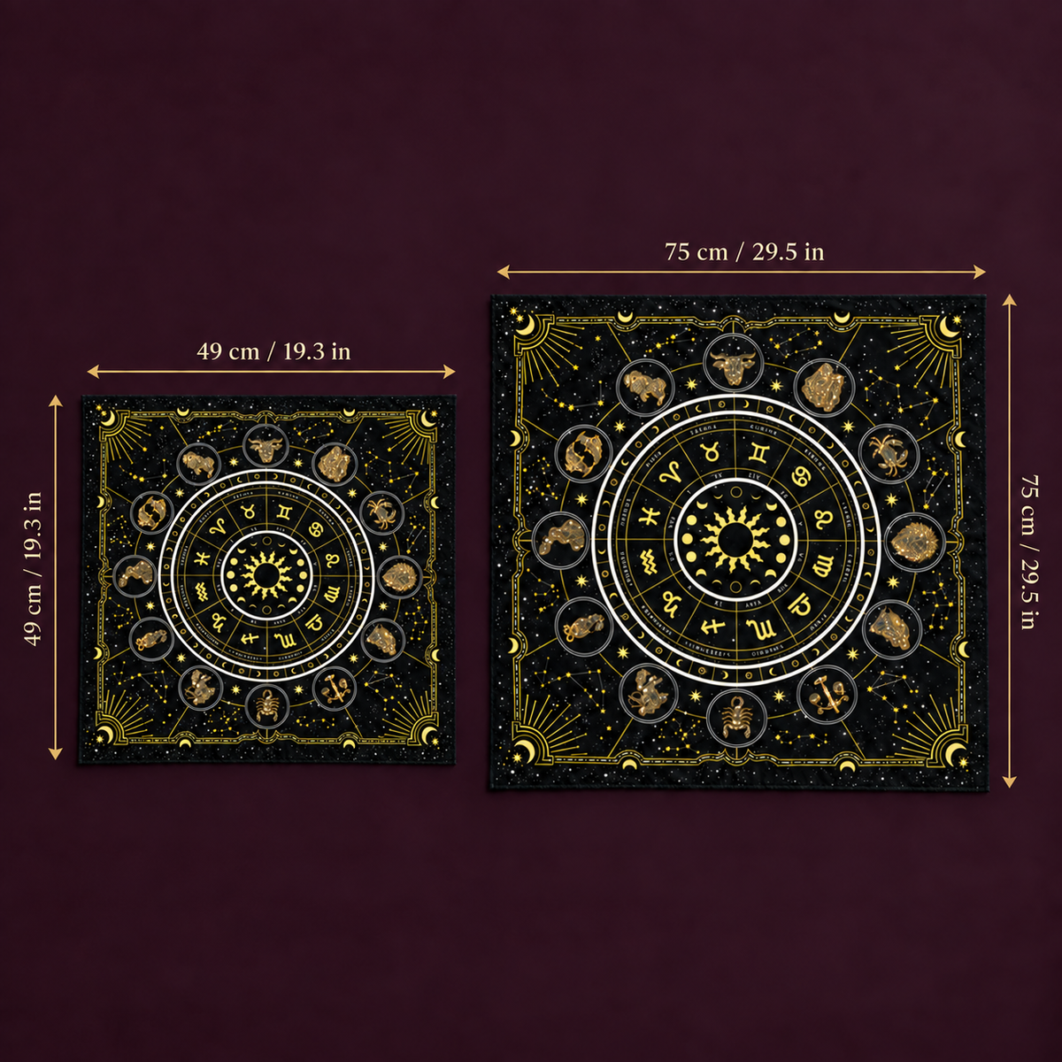 Sun and Zodiac Tarot Cloth – Energy Collector
