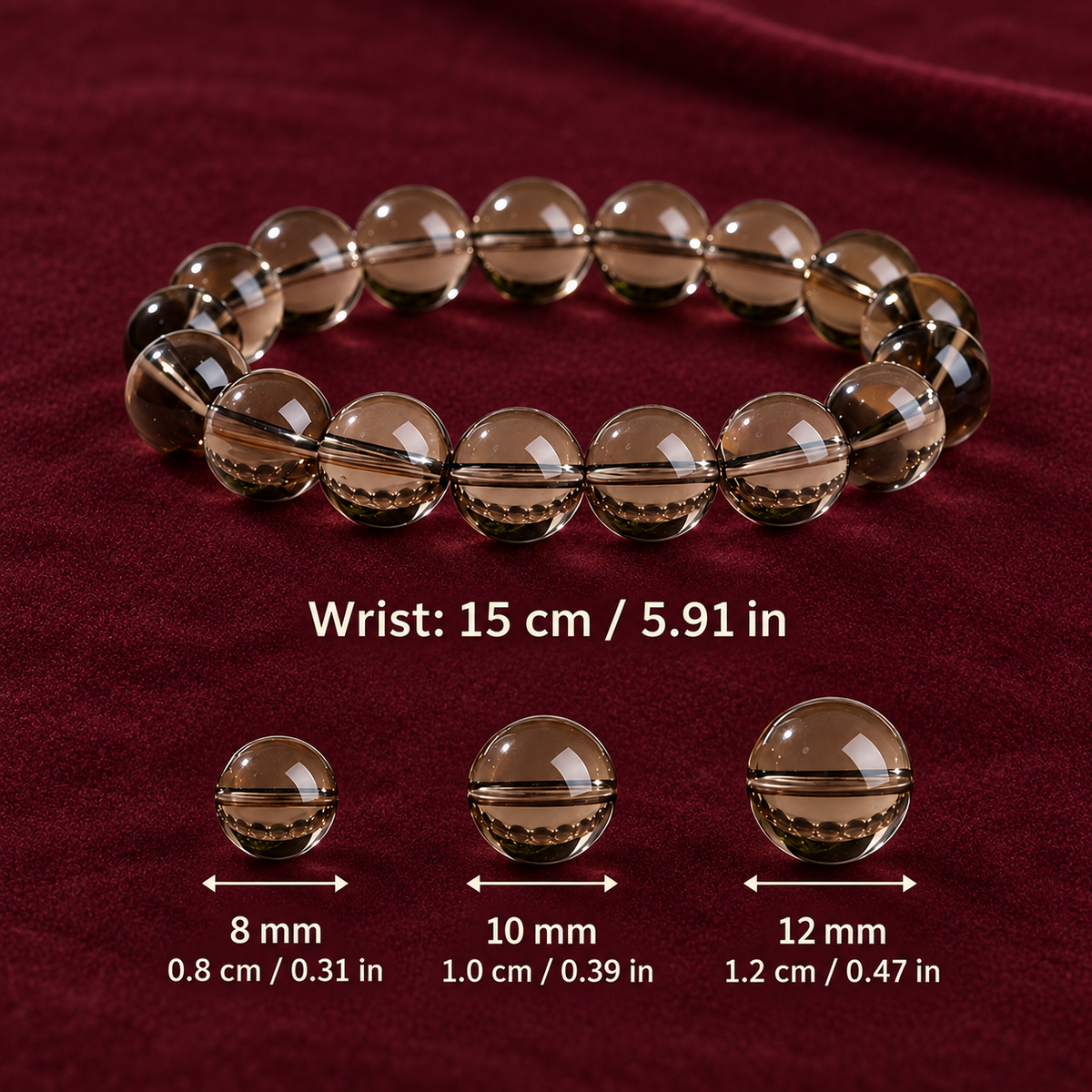 Natural Smoky Quartz Bracelet — Grounding and Balance