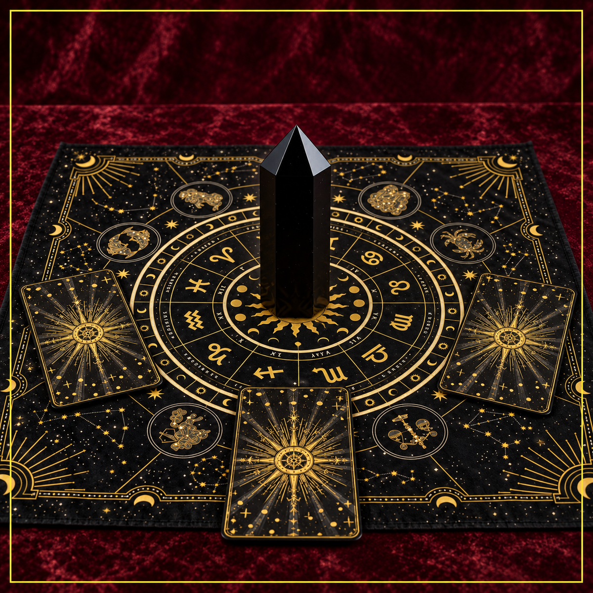 Black Obsidian Crystal Tower — Protection and Energy Amplification